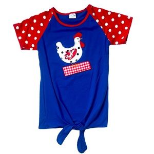 Girls size 10 Chicken Tie shirt